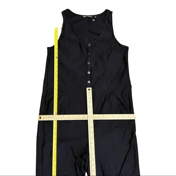 Athleta Farallon Romper Jumpsuit Sleeves Blk Sz 8 - Picture 11 of 15